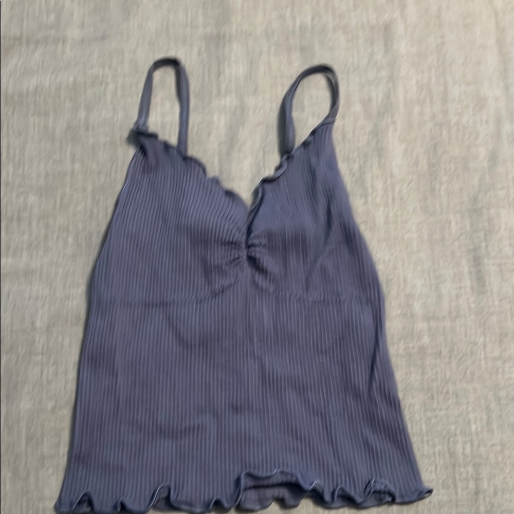 Urban Outfitters Blue Ruffled Camisole